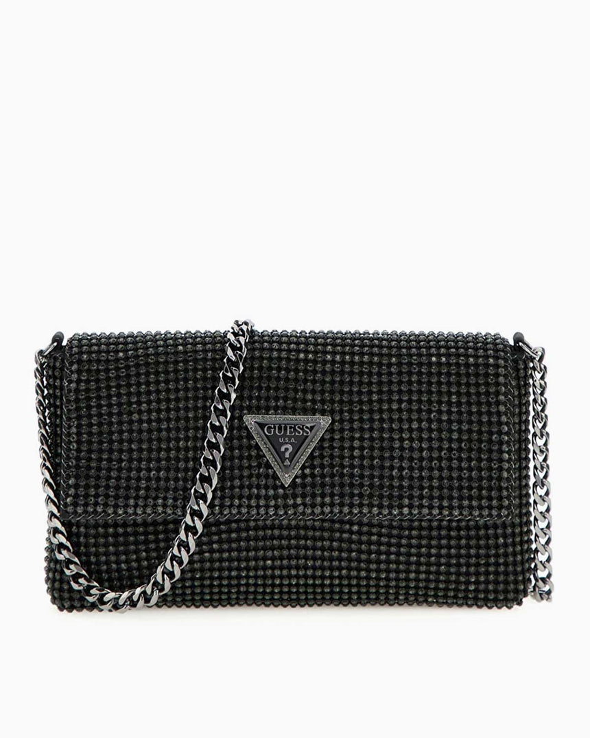 Guess Zalina Flap Clutch Portföy Çanta Black