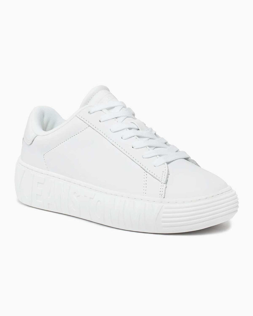 Tommy Hilfiger Leather Cupsole Low Top Sneakers White
