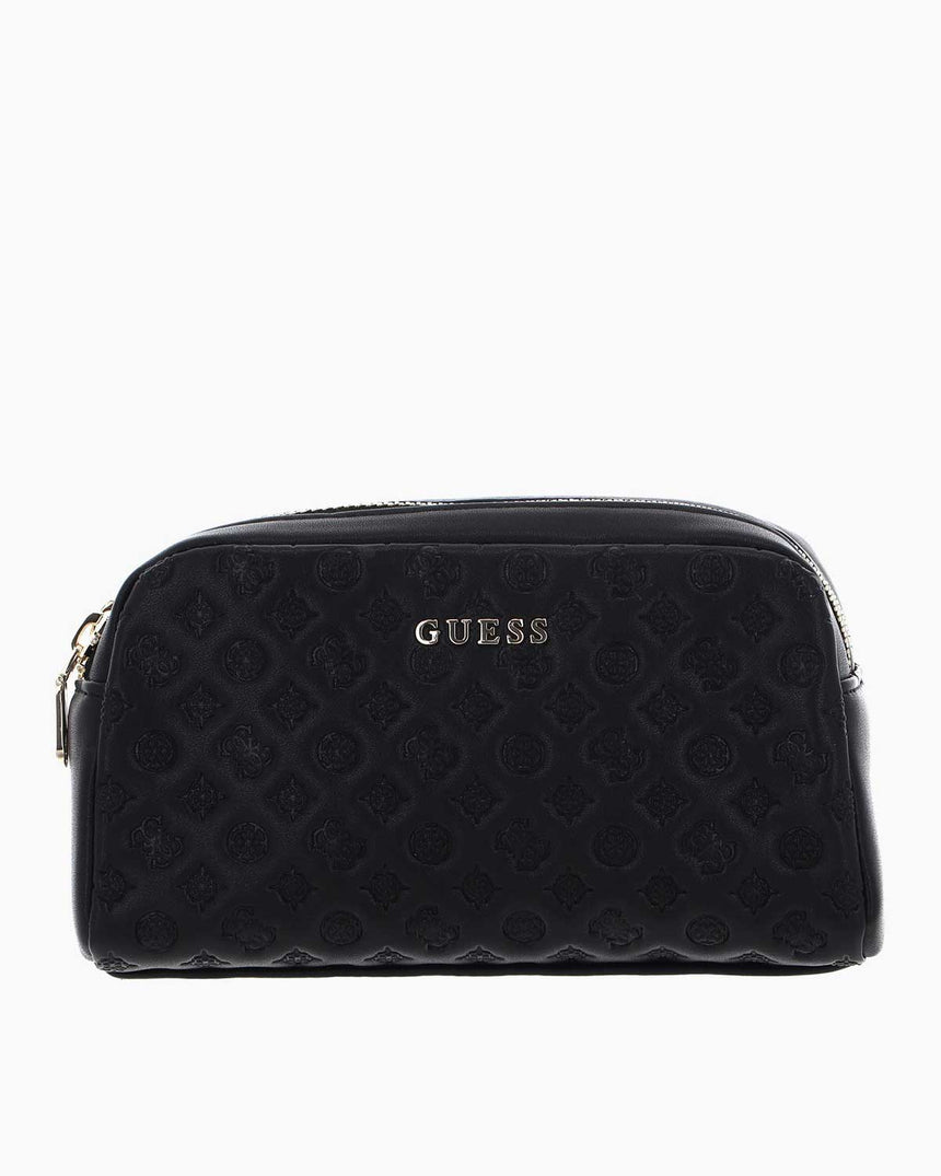 Guess Double Zip Makyaj Çantası Black