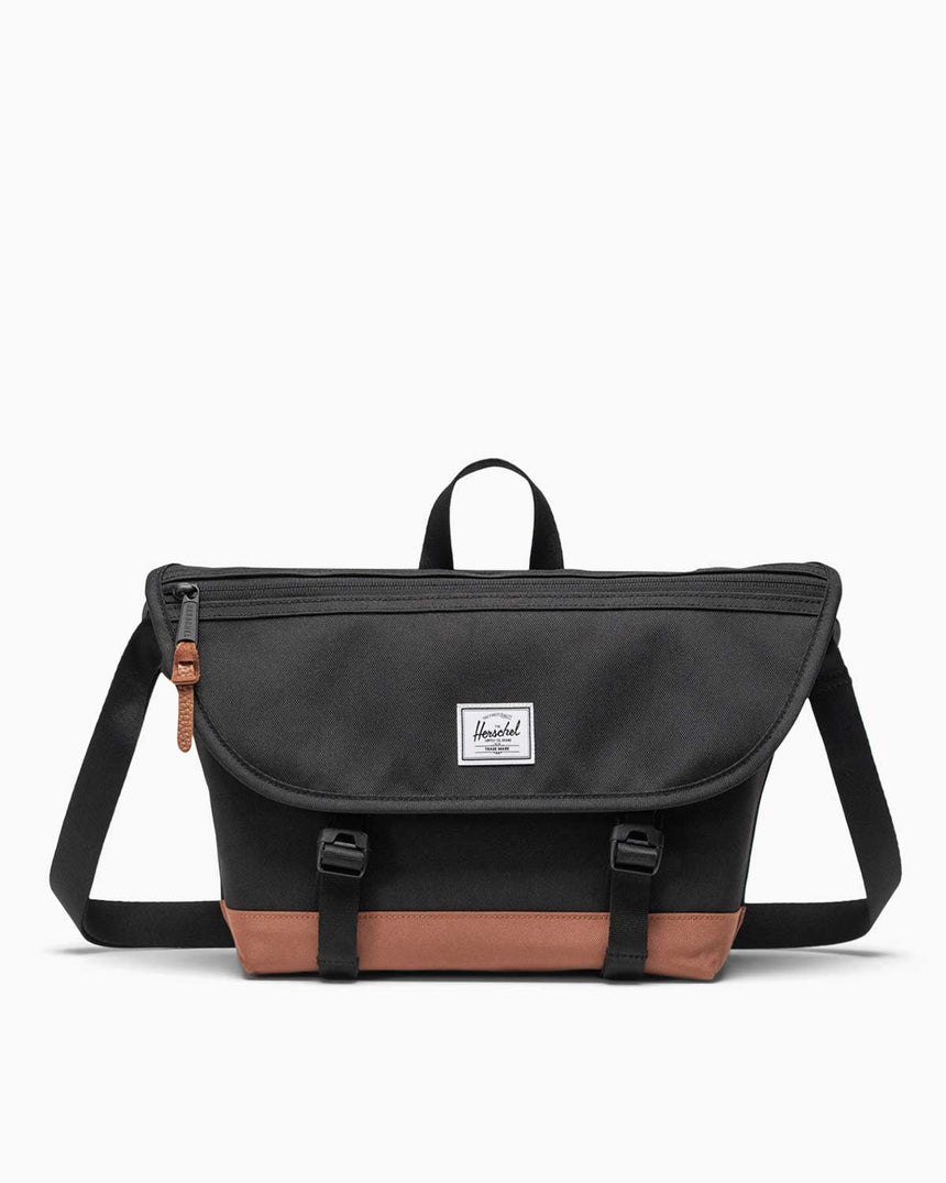 Herschel Cove Small Messenger Çapraz Askılı Çanta Black/Saddle Brown