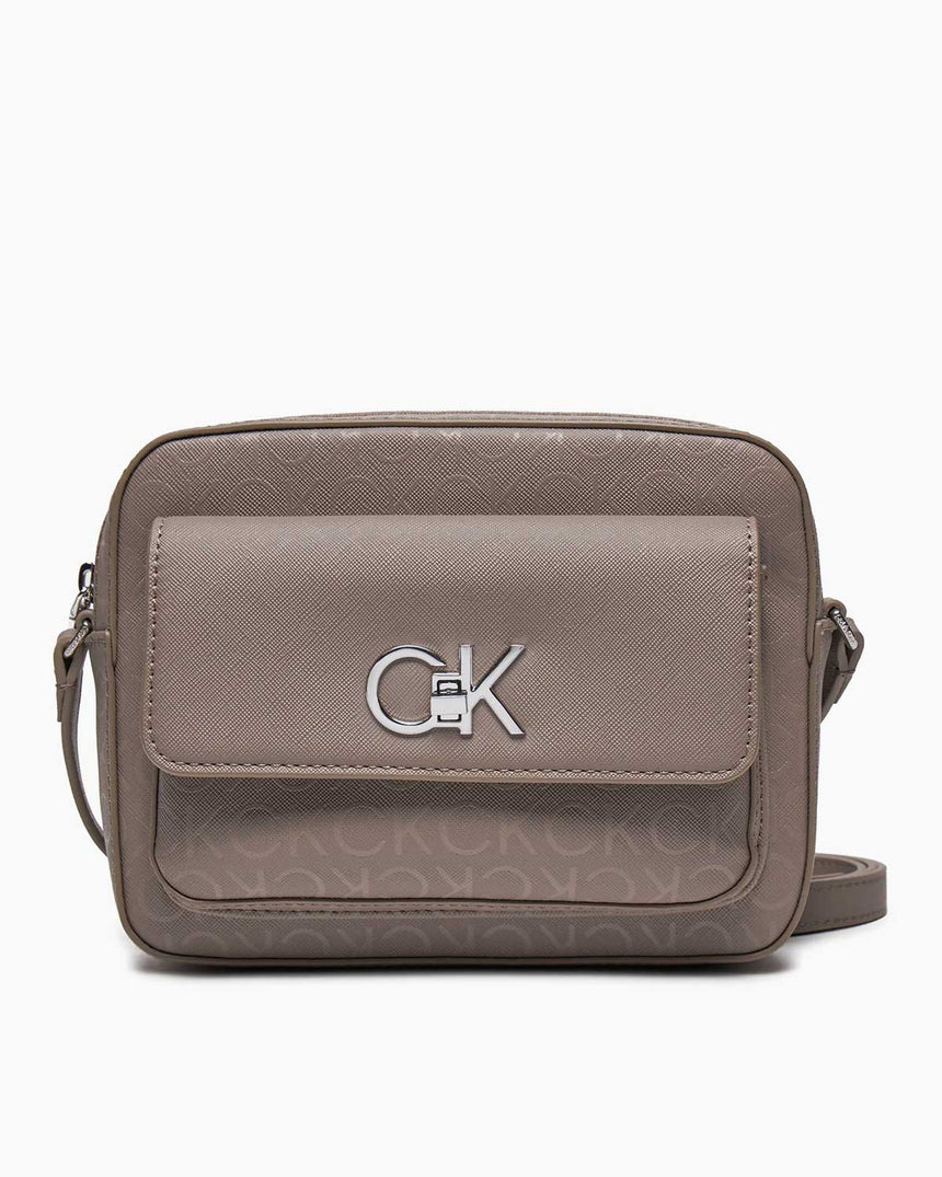 Calvin Klein Re-Lock Camera Bag Cinder Monogram Pu