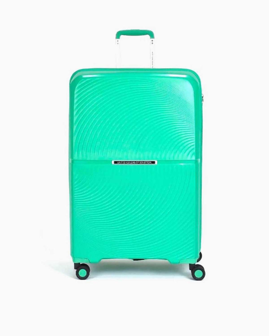 Benetton Trolley Logolu Kabin Boy Valiz Yeşil