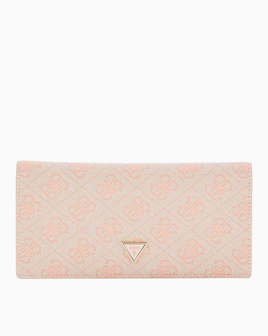 Guess Noreen Card Holder Monogram Cüzdan Dusty Rose Logo