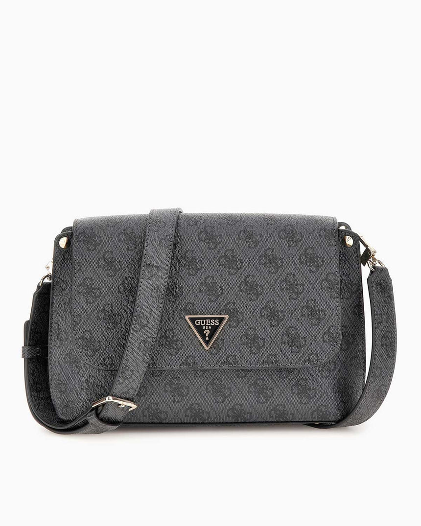 Guess Access Meridian II Kadın Omuz Çantası Coal Logo