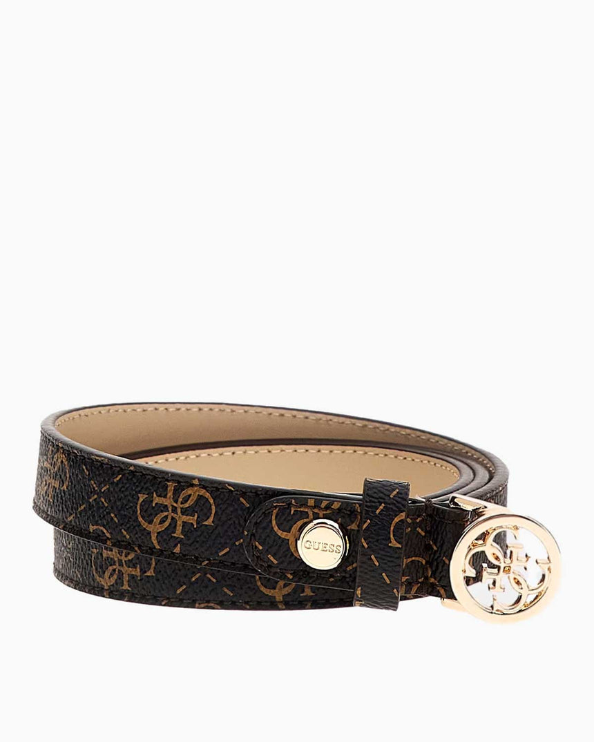 Guess Noelle Monogram Belts Kemer Brown Logo