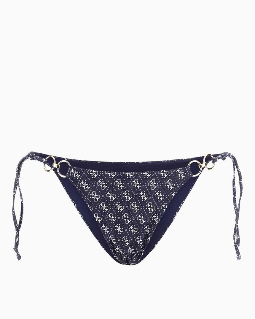 Guess String Brief Bikini Altı 4G Rustic Blue Aop