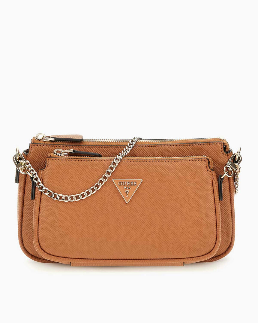 Guess Bramina Noelle II İki Torbalı Kadın Çapraz Askılı Çanta Light Cognac