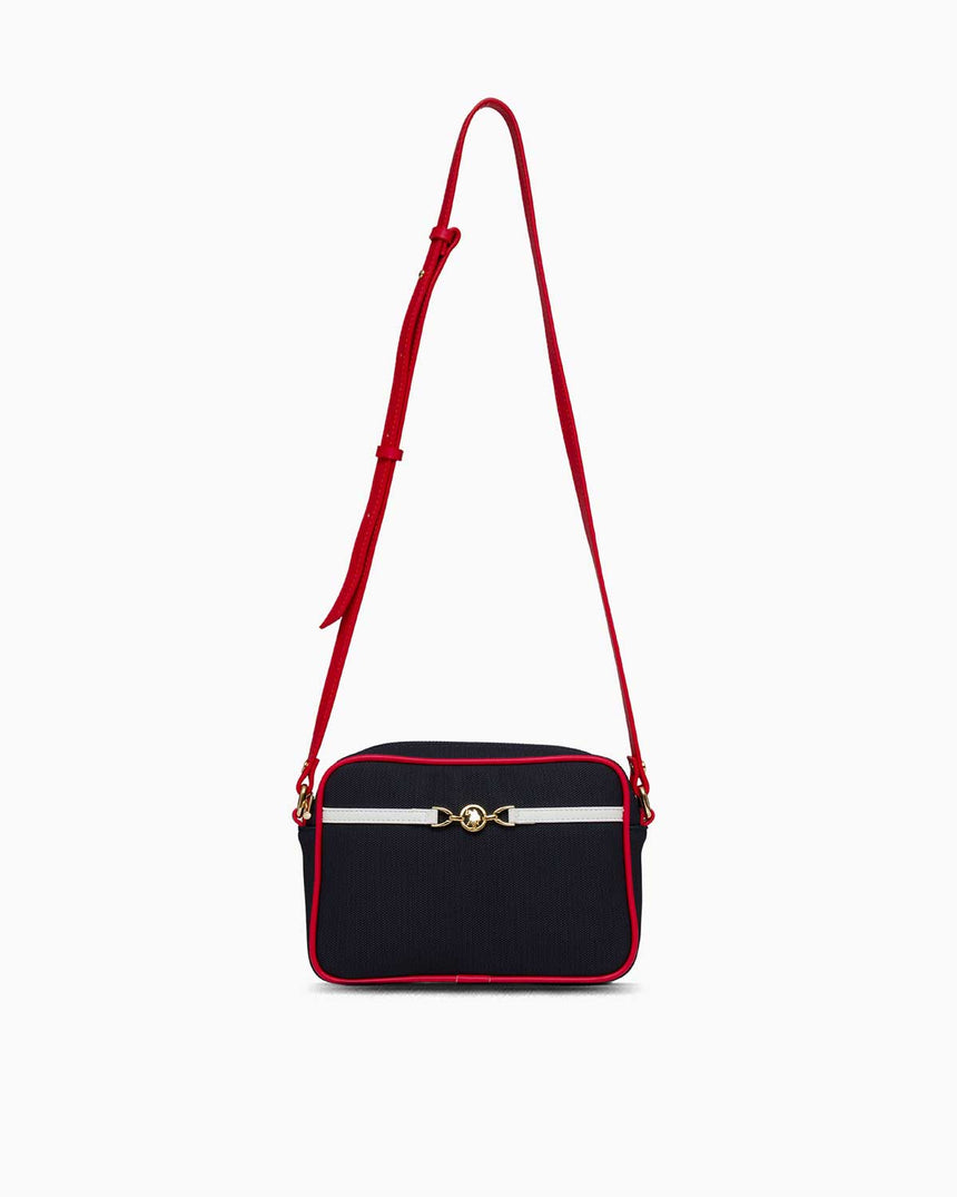 Us Polo Assn Gold Logo Detaylı Çapraz Askılı Çanta Lacivert - Kırmızı - Beyaz