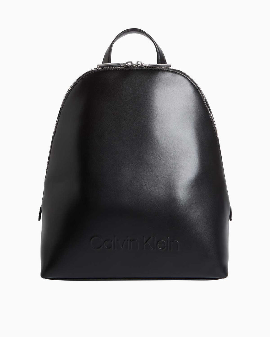 Calvin Klein Embossed Round Backpack Sırt Çantası CK Black