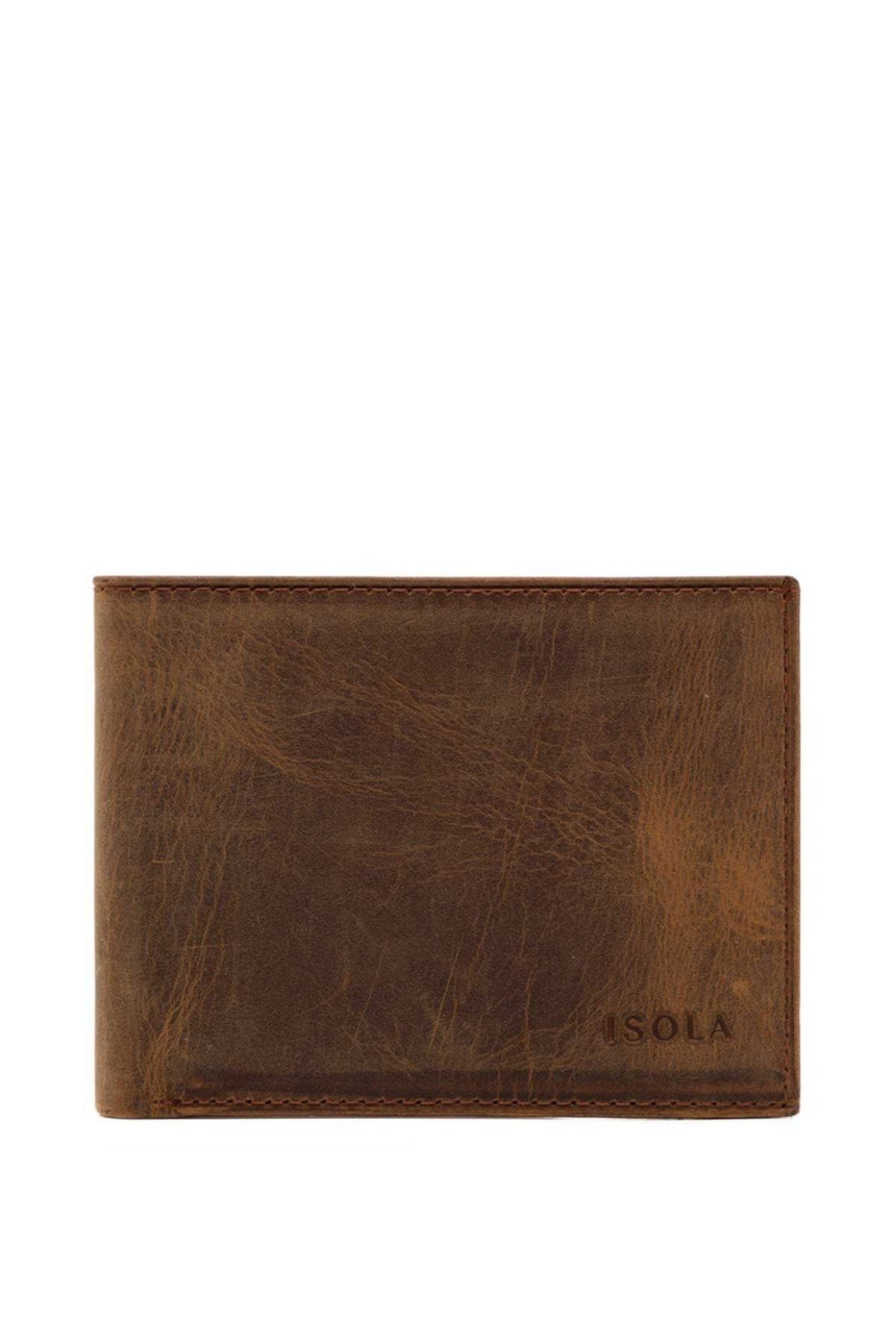 Isola Lionel Erkek Hakiki Deri Cüzdan Camel