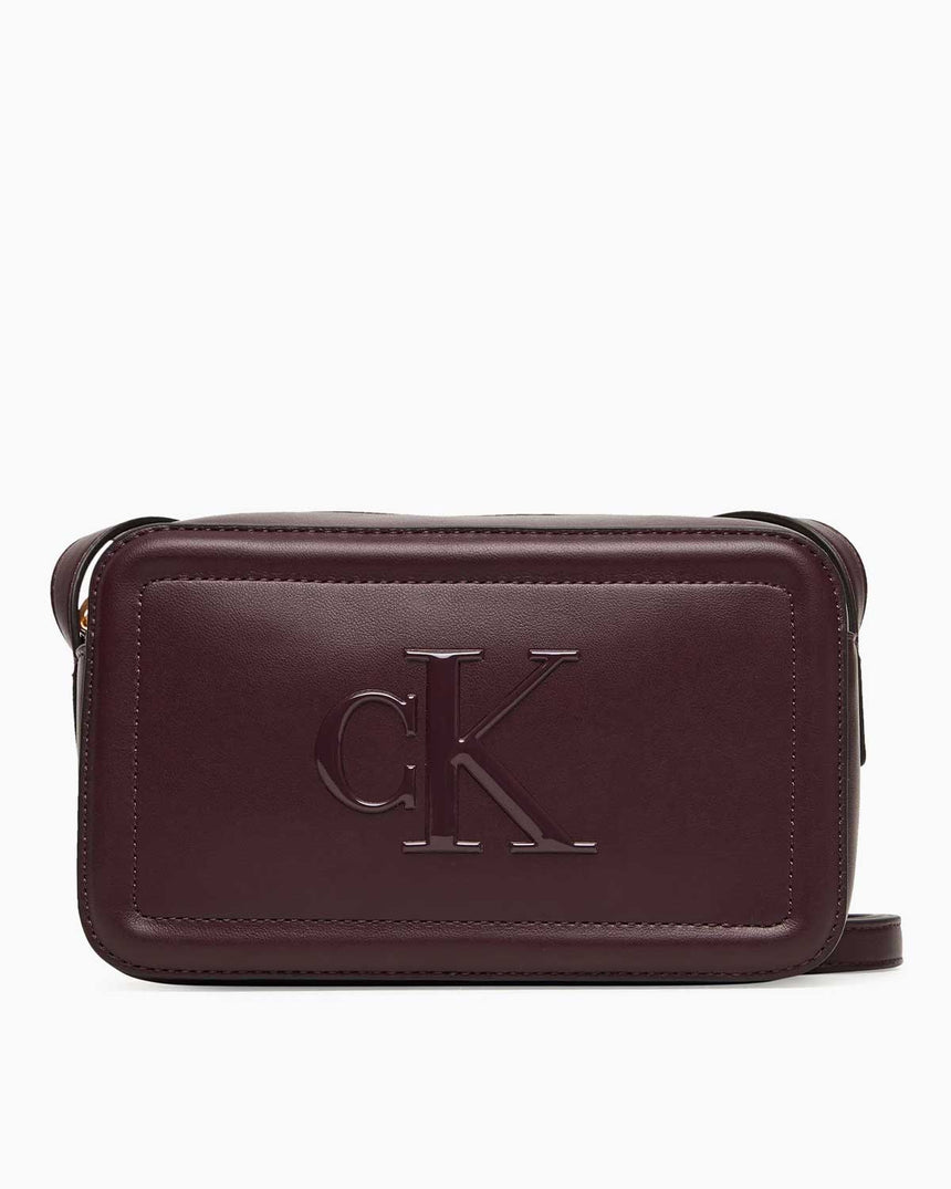 Calvin Klein Kalın Logolu Kadın Kamera Çantası Fudge