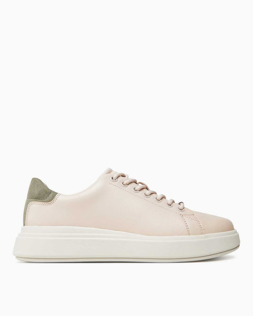 Calvin Klein Yükselen Tabanlı Süet Detaylı Kadın Sneaker Crystal Gray/Moss Gray