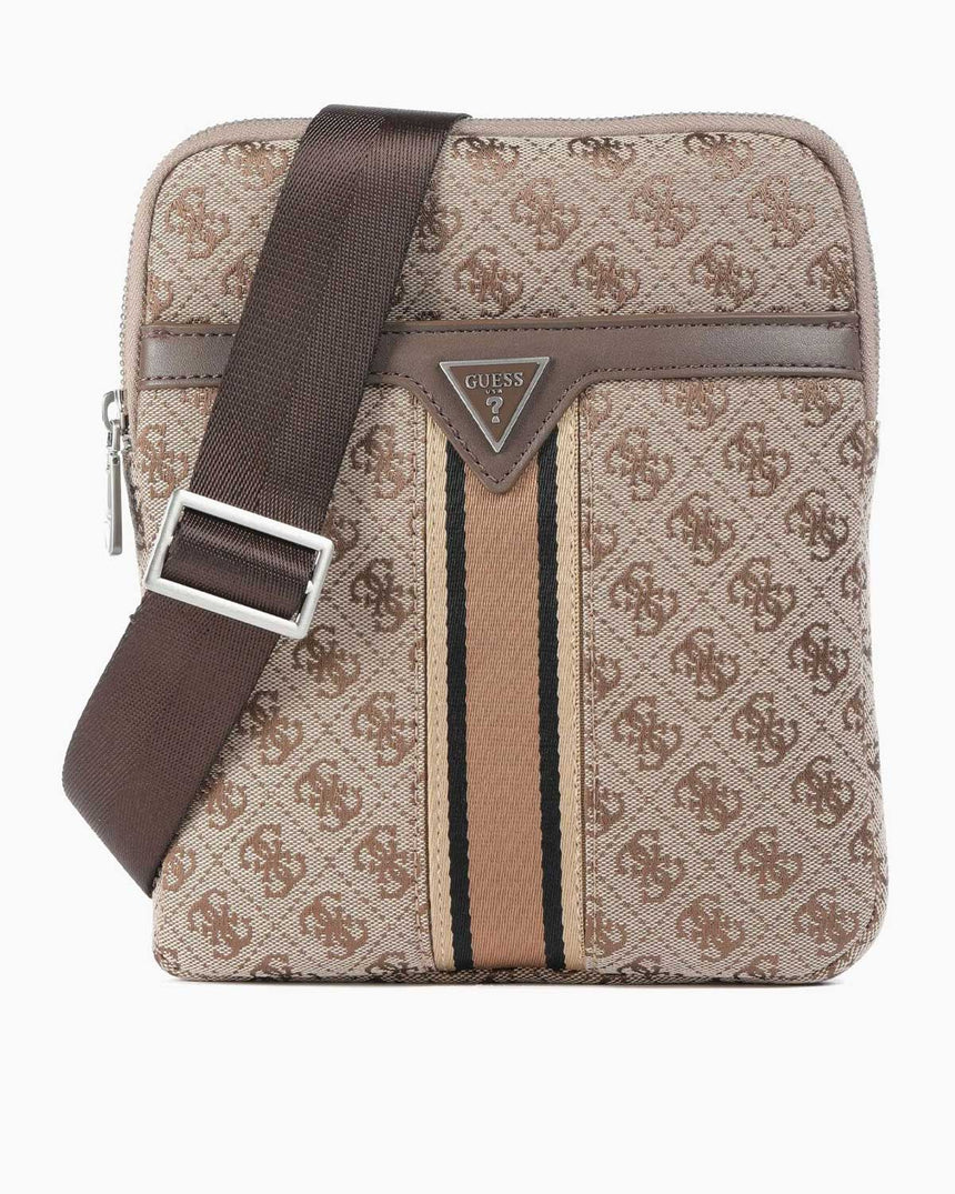 Guess Milano Monogram Çapraz Askılı Çanta Beige / Brown