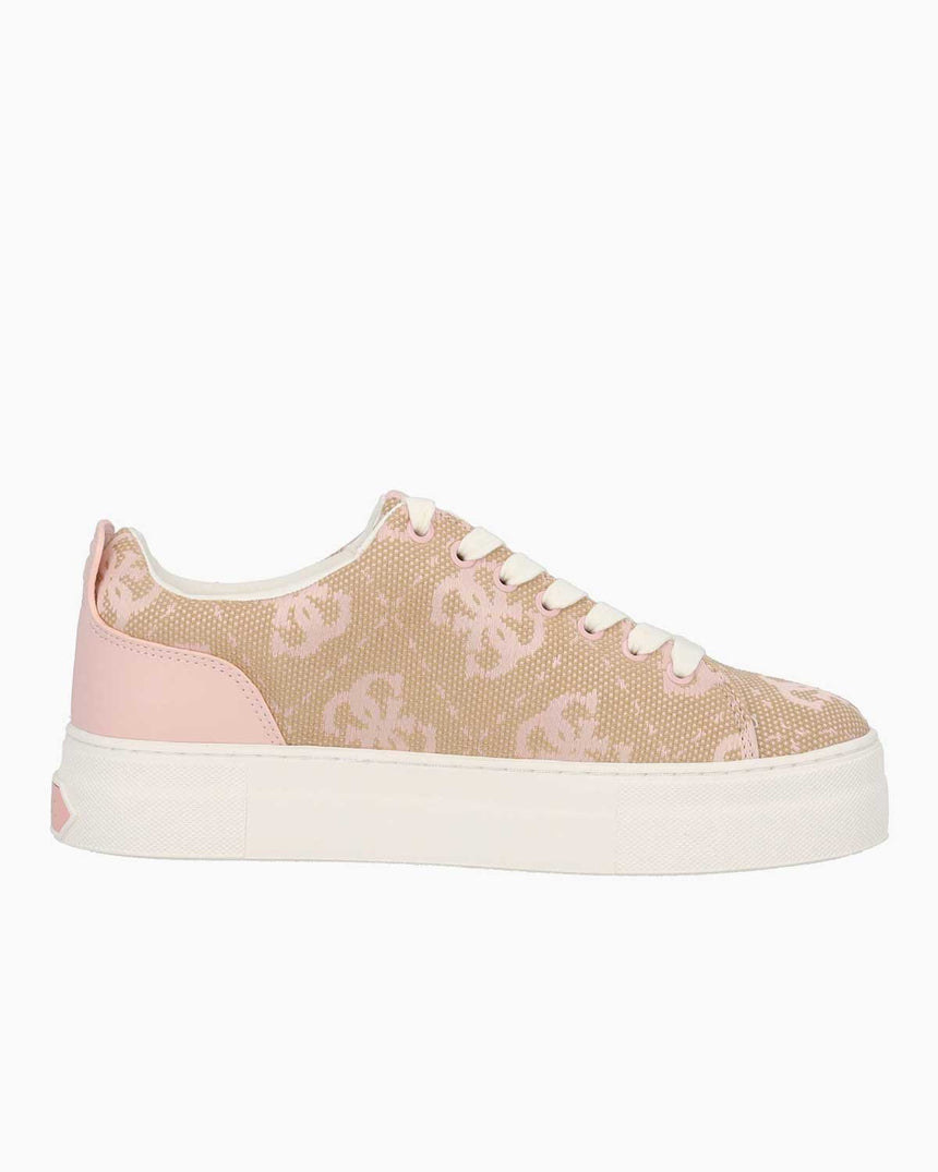 Guess Monogram Desenli Sneakers Beige