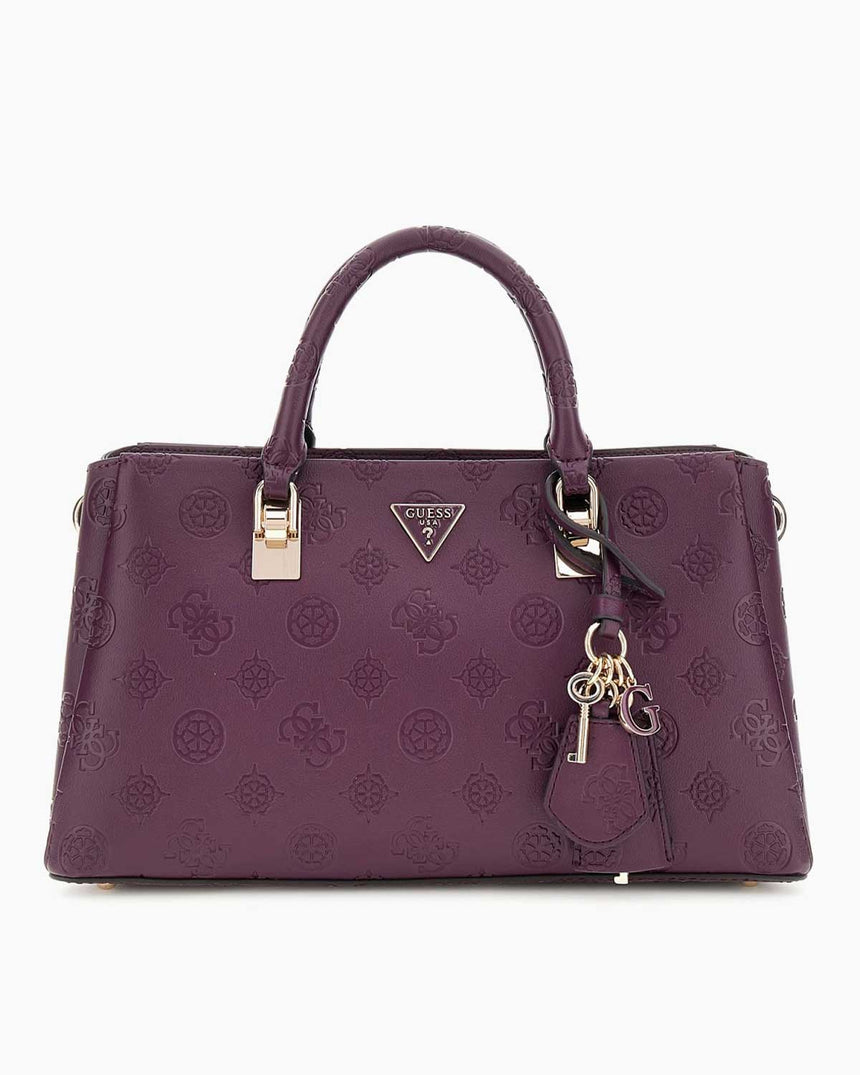 Guess Tisha Girlfriend Kadın El Çantası Wine Logo