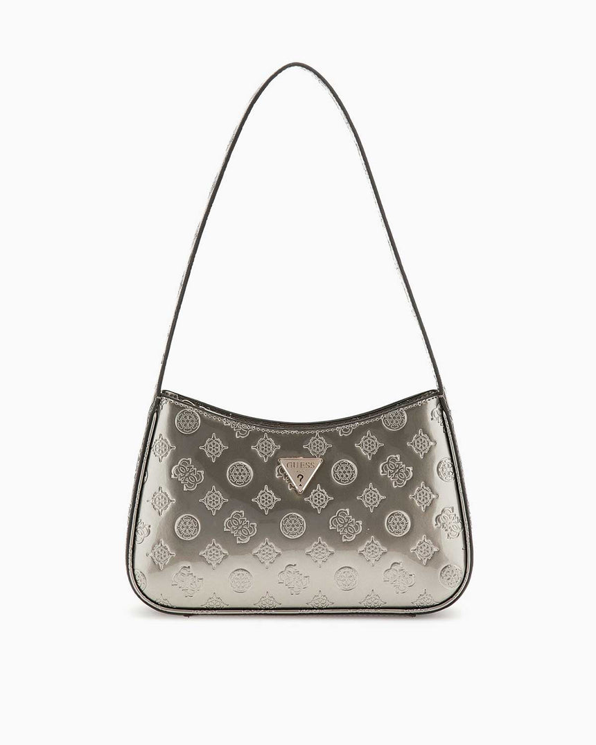 Guess Arnela Rugan Omuz Çantası Pewter - Logo