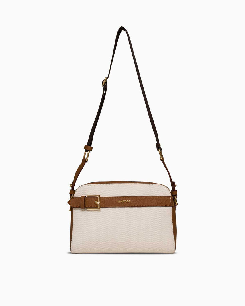 Nautica Logolu Omuz Çantası Bej - Taba