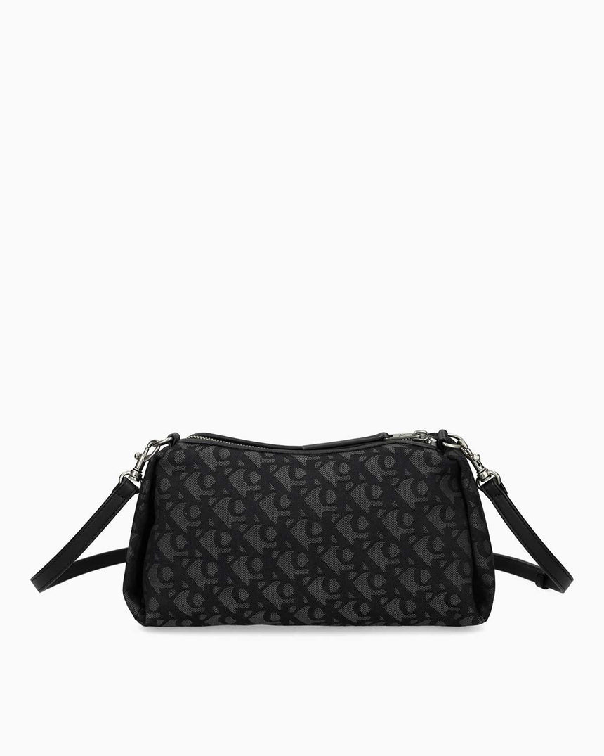 Calvin Klein Monogram Desenli Drop SM Kadın Çapraz Askılı Çanta Black