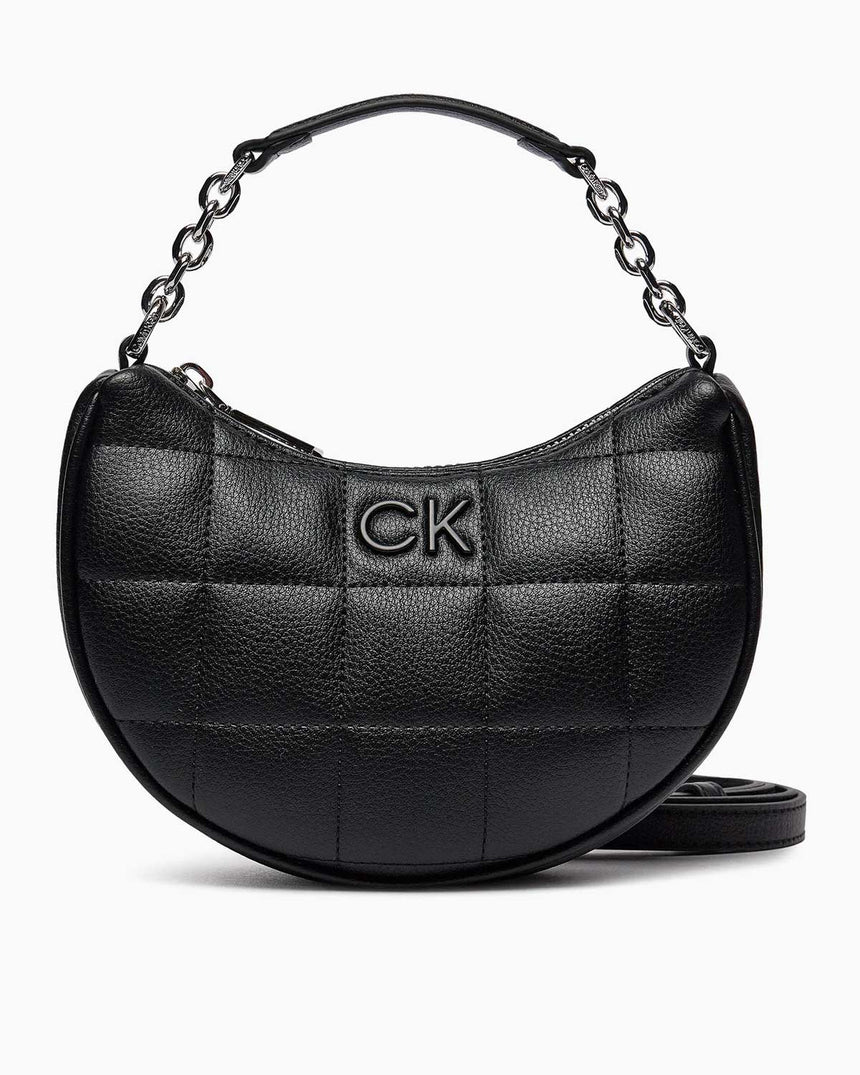 Calvin Klein Square Quilt Chain Zincir Detaylı Mini Omuz Çantası CK Black