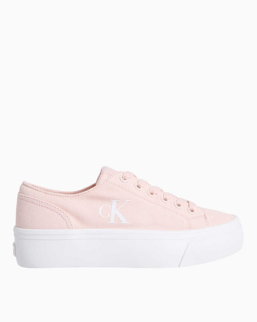 Calvin Klein Vulc Flatform Sneaker Silver Peony/Bright White
