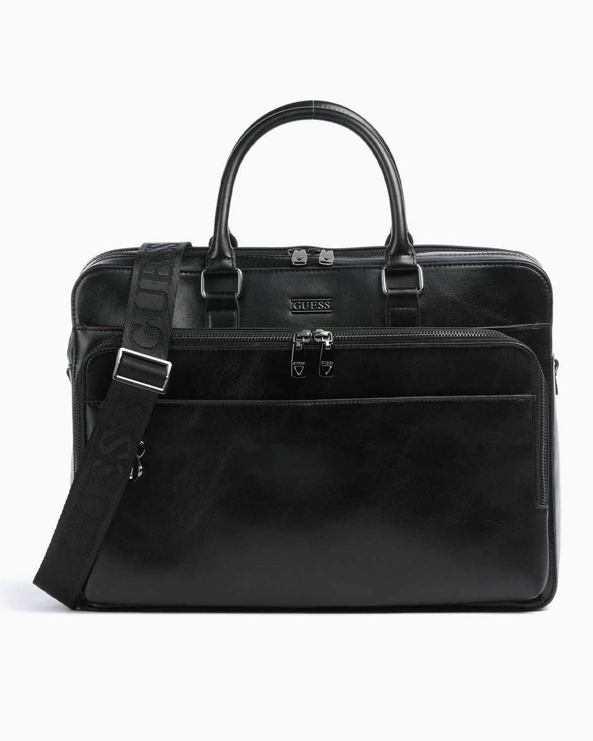 Guess Boston Erkek Büyük Boy Evrak Çantası Black