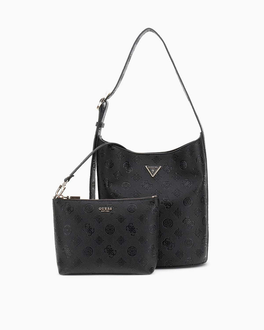 Guess Cresidia II Bucket Kadın El Çantası Black Logo