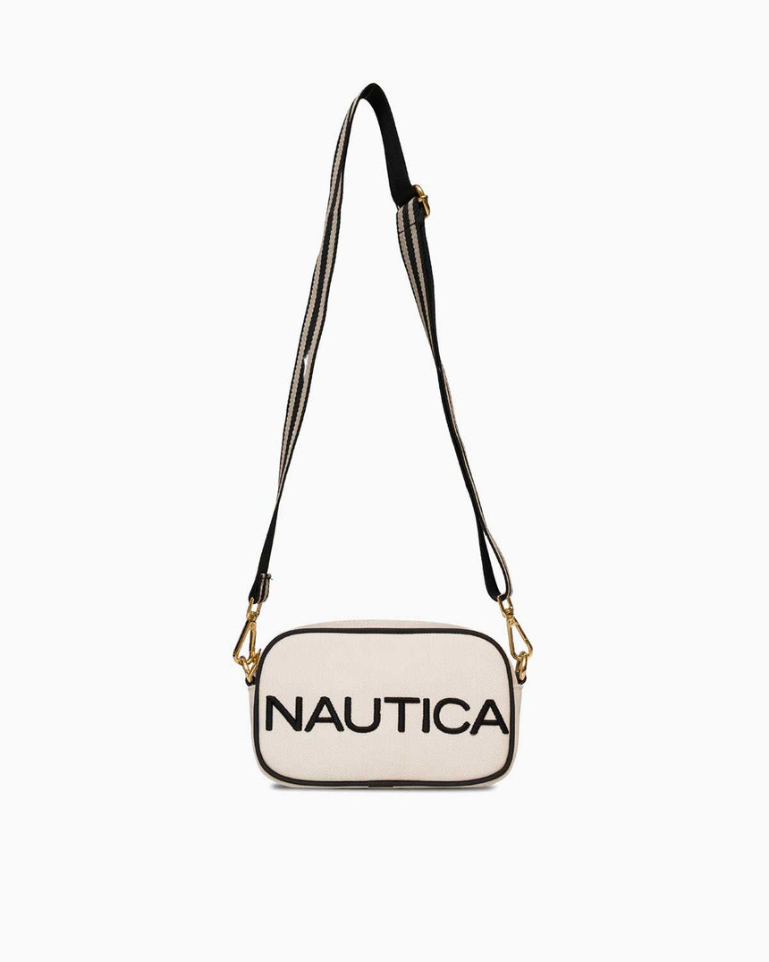 Nautica Logolu Omuz Çantası Bej - Siyah