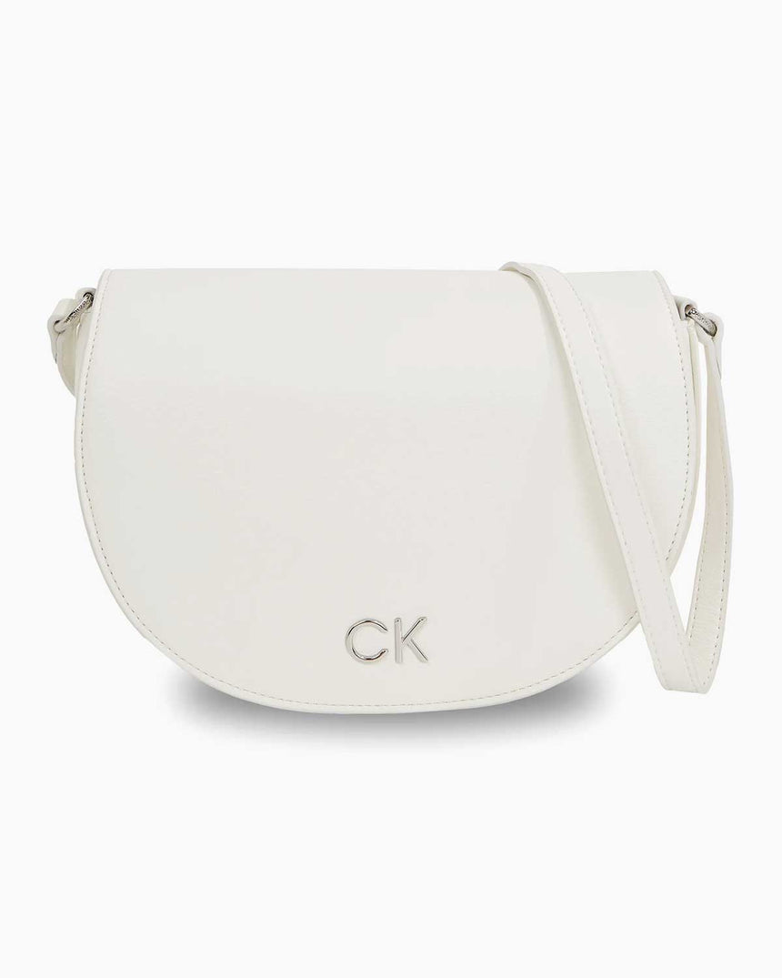 Calvin Klein Daily Saddle Pebble Çapraz Askılı Çanta Bright White