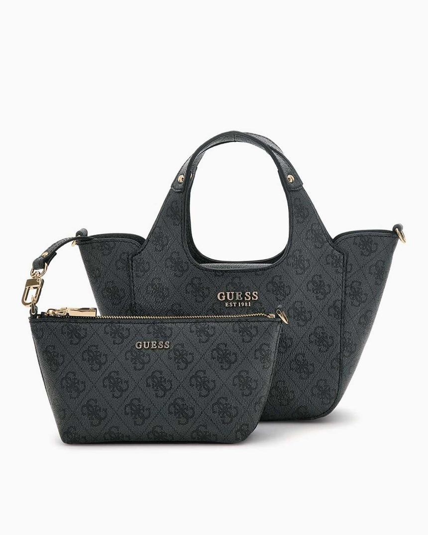 Guess Access Calista 2 in 1 Kadın Mini El Çantası Coal Logo