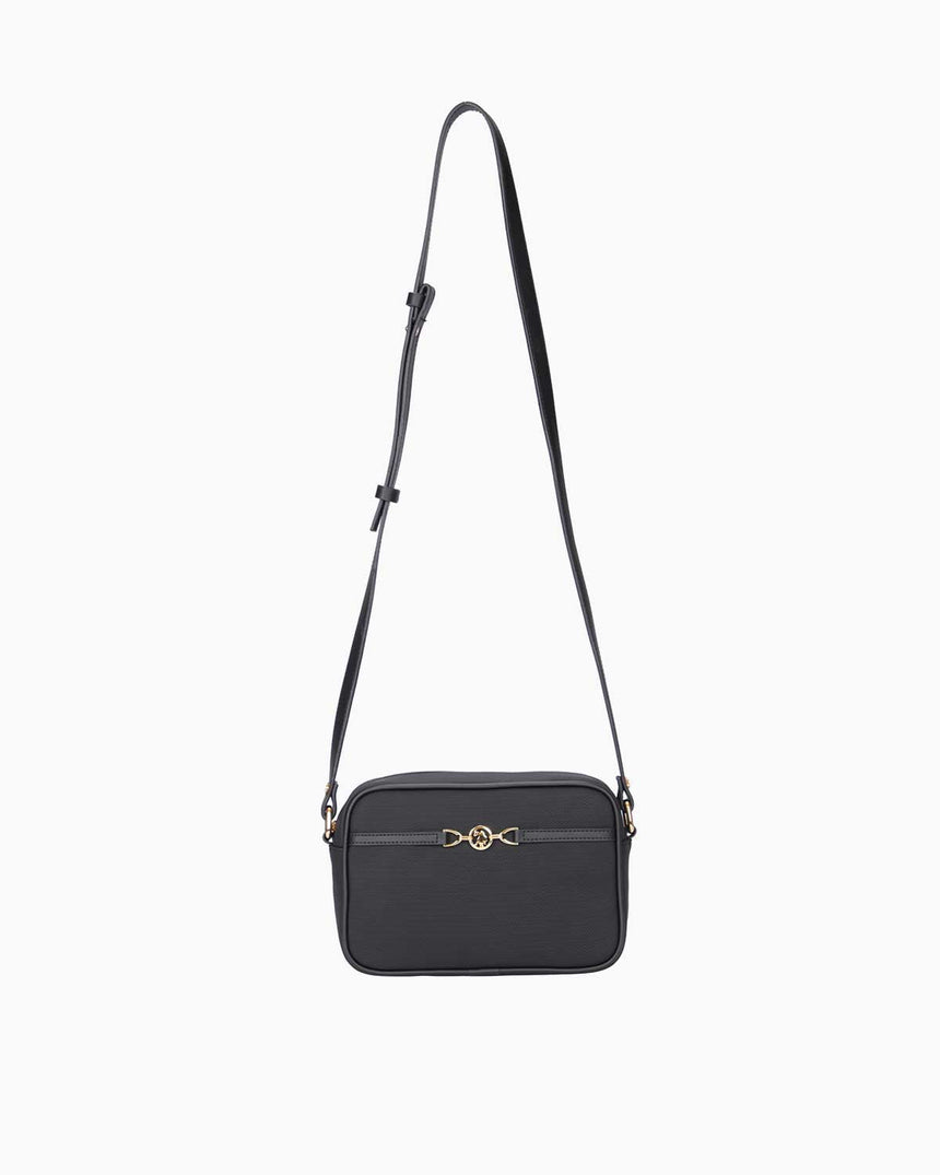 Us Polo Assn Gold Logo Detaylı Çapraz Askılı Çanta Siyah