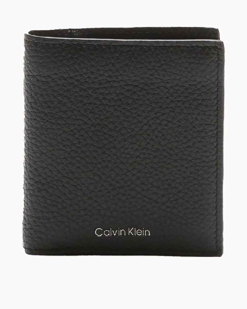 Calvin Klein Deri Kimlik Bölmesi Detaylı Katlanabilir Erkek Cüzdan Black
