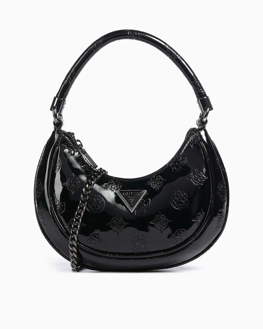 Guess Zalina Small Hobo Omuz Çantası Black Logo