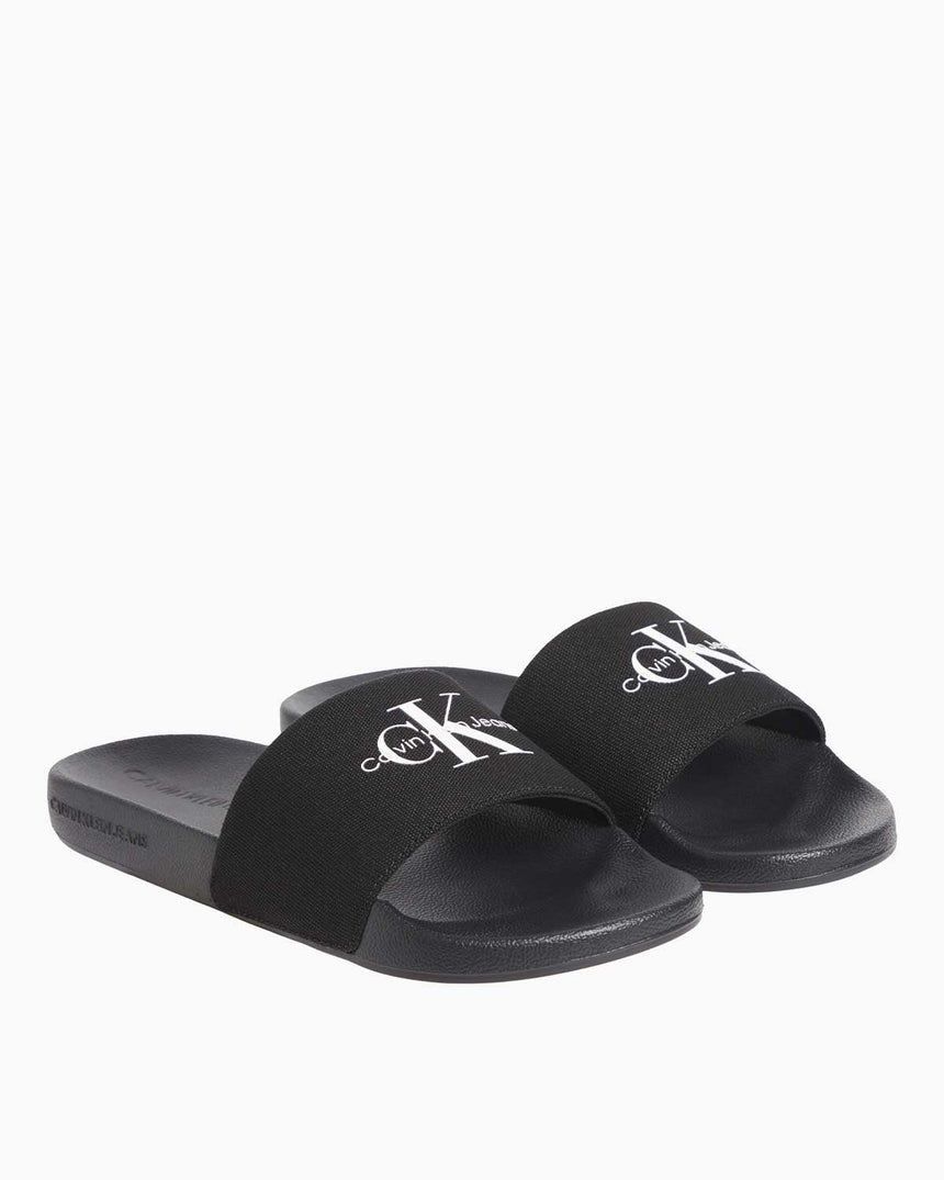 Calvin Klein Slide Monogram Flip Flops Terlik Black
