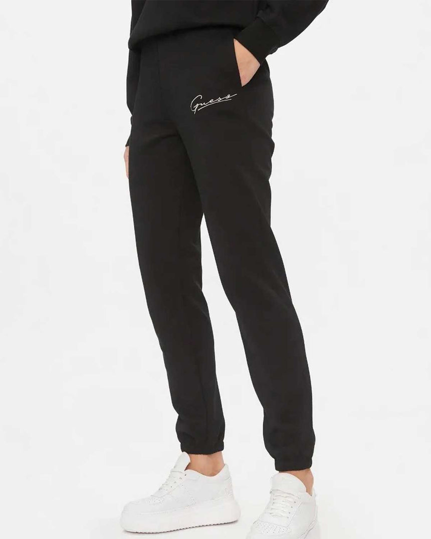 Guess Allycia Cuff Logolu Eşofman Altı Jet Black A996