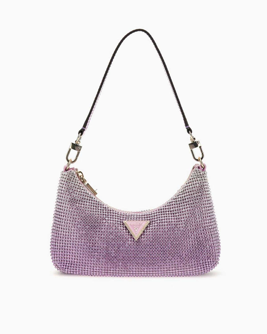 Guess Zalina Taşlı Omuz Çantası Orchid