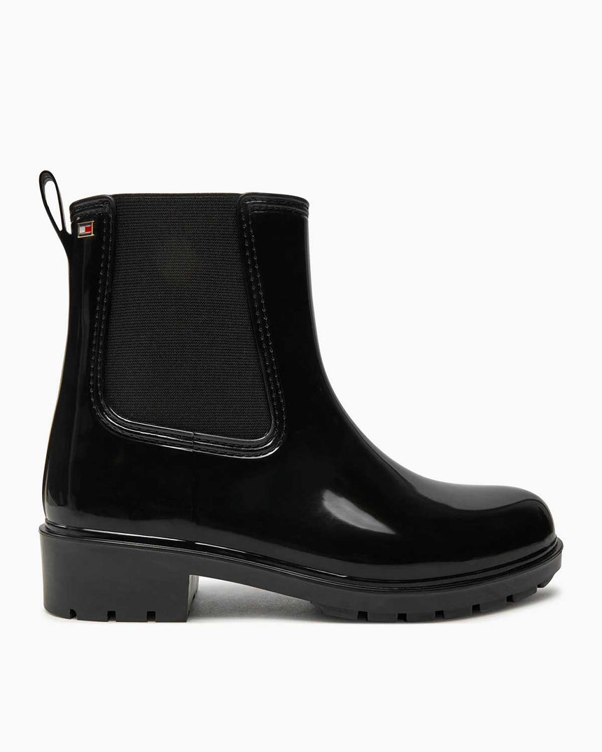 Tommy Hilfiger Flag Rugan Rainboot Black
