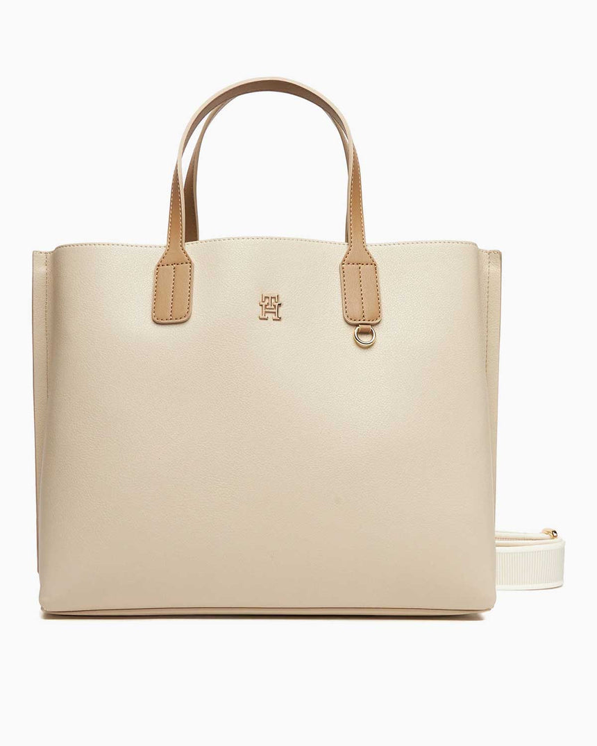 Tommy Hilfiger Belirgin Kadın Omuz Çantası Classic Beige