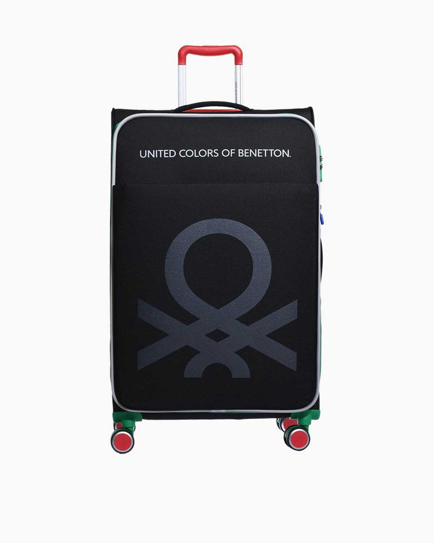 Benetton Kumaş Büyük Boy Valiz Siyah