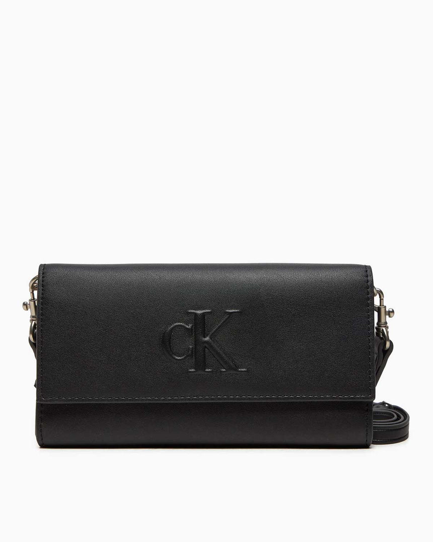 Calvin Klein Sculpted Long Fold Omuz Çantası Black