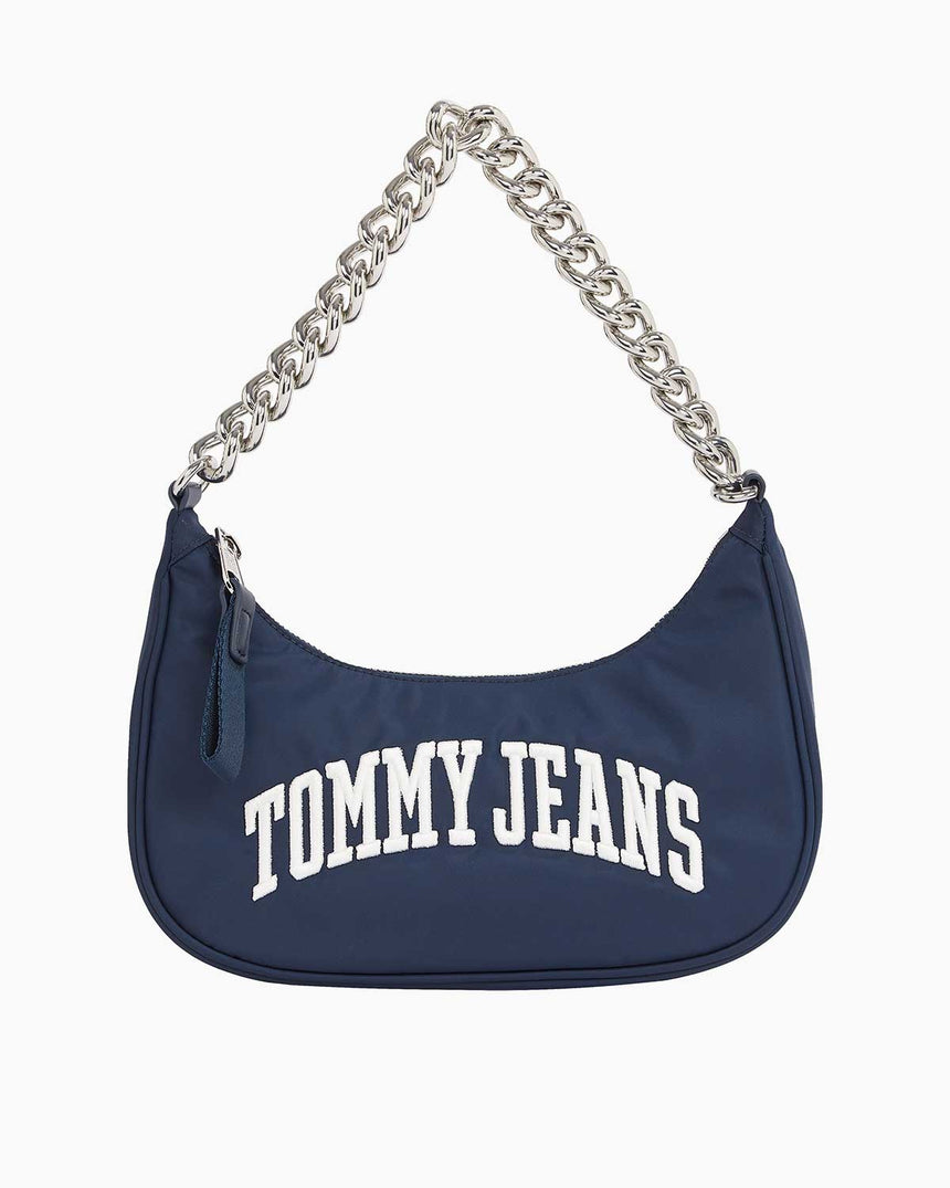 Tommy Hilfiger Iconic Kalın Zincirli Omuz Çantası Dark Night Navy