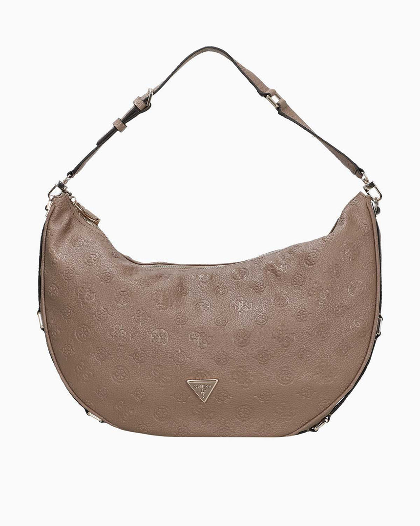 Guess Cresedia Large Hobo Omuz Çantası Dark Taupe