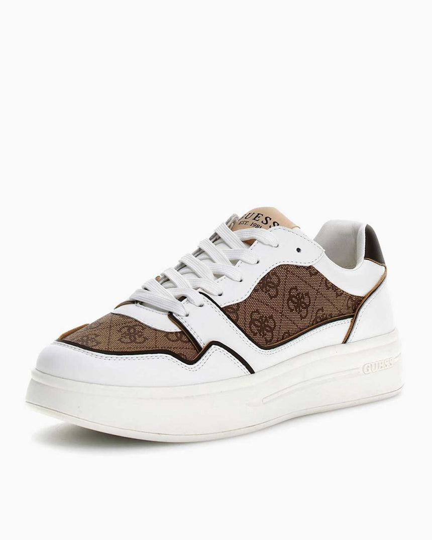 Guess Winno Monogram Detaylı Sneaker Beige / Brown