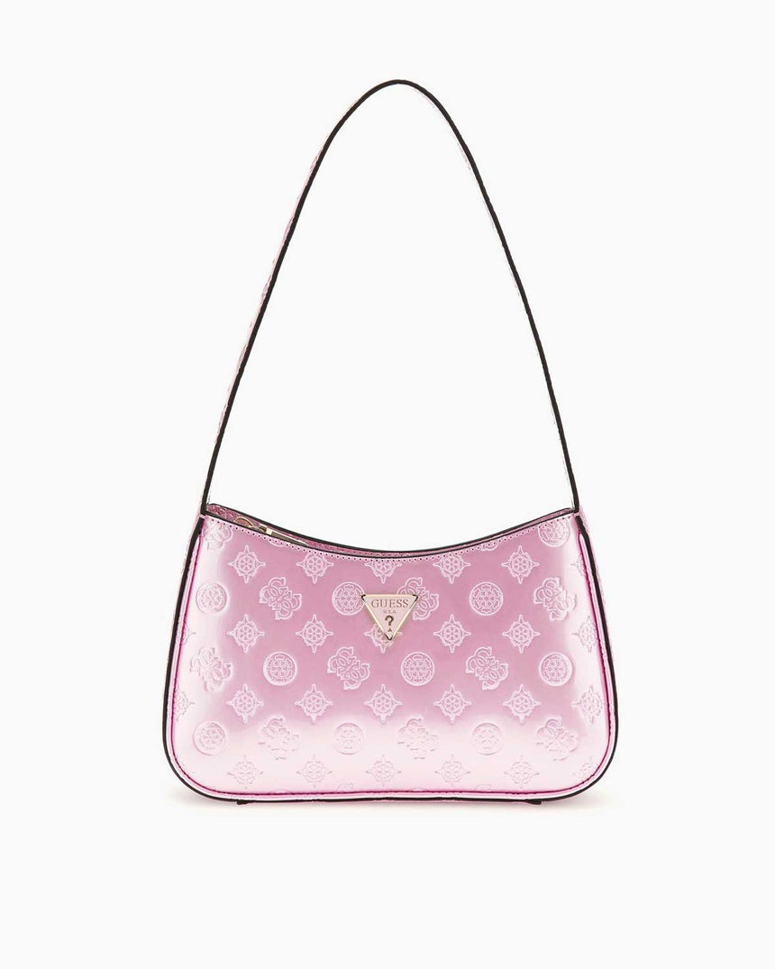 Guess Arnela Top Zip Rugan Omuz Çantası Orchid Logo