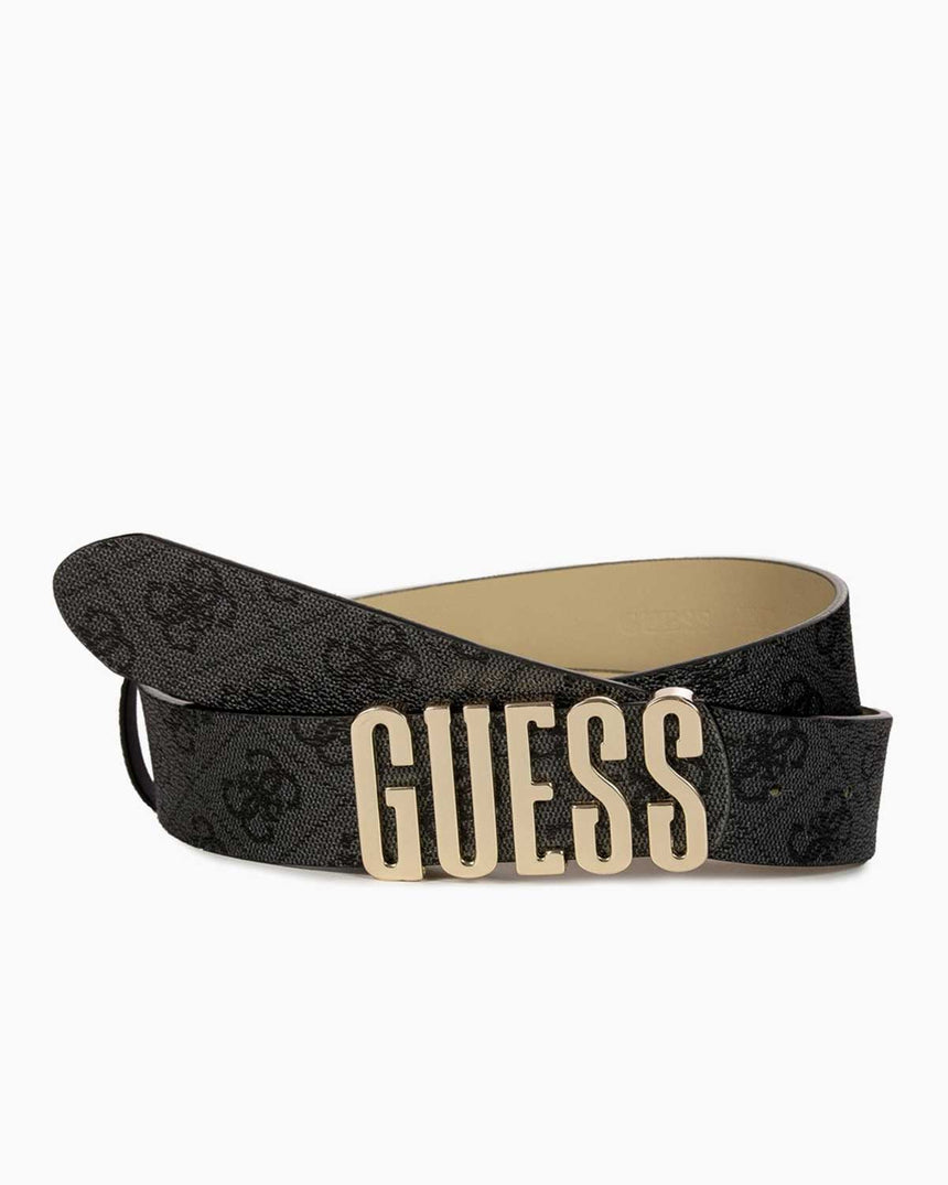 Guess Noelle Monogram Baskılı Kemer Coal Logo