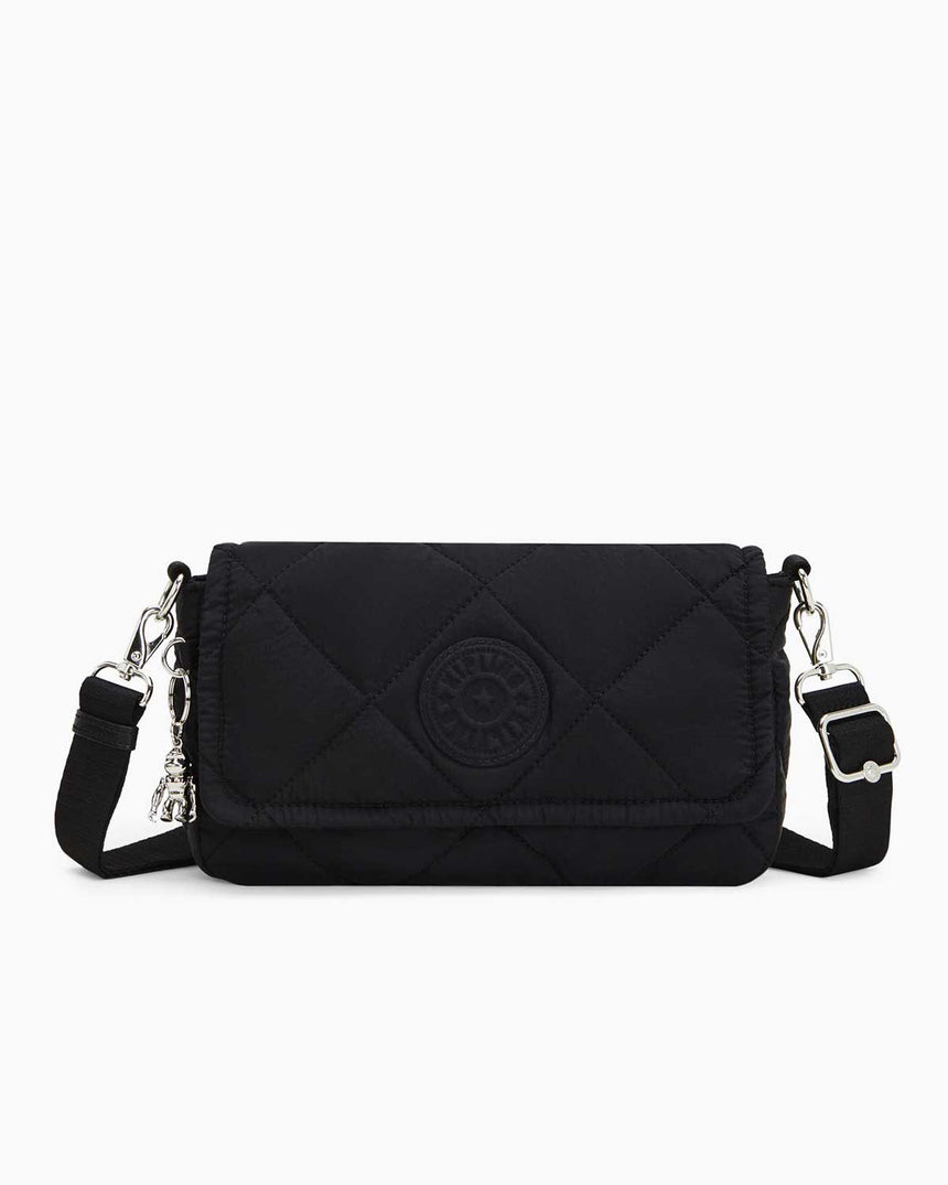 Kipling Aras Quilted Shoulder Bag Omuz Çantası Cosmic Black