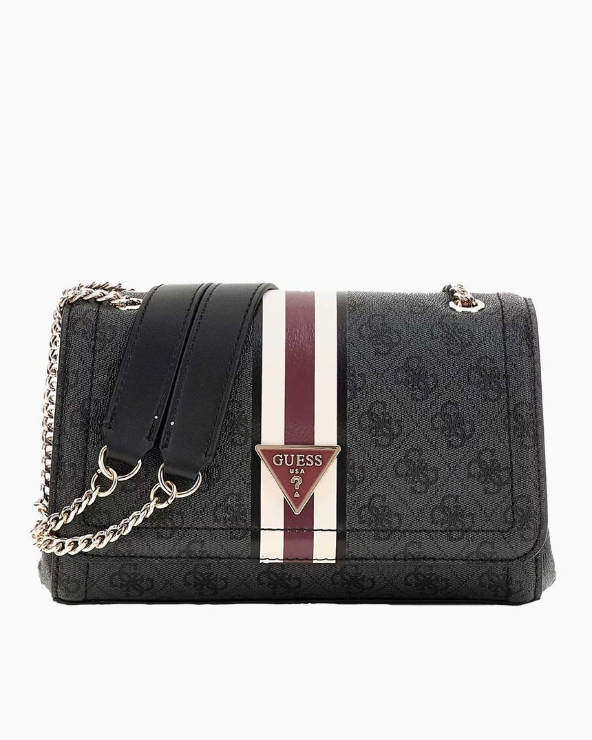 Guess Noelle Convertible Xbody Flap Omuz Çantası Coal Logo