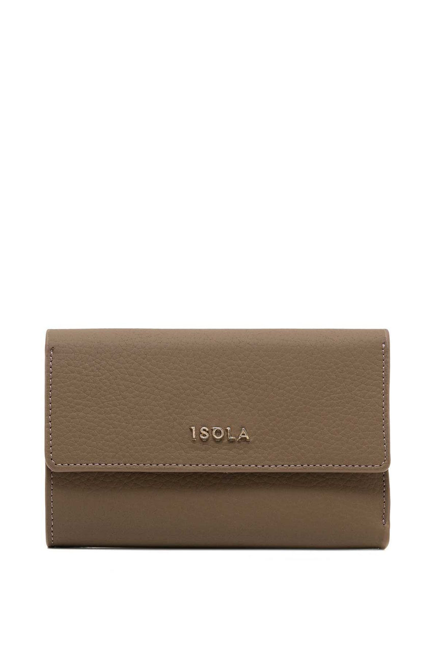 Isola Mary Kadın Hakiki Deri Cüzdan Koyu Vizon