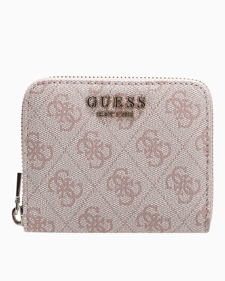 Guess Laurel Small Zip Around Cüzdan Dusty Rose Logo