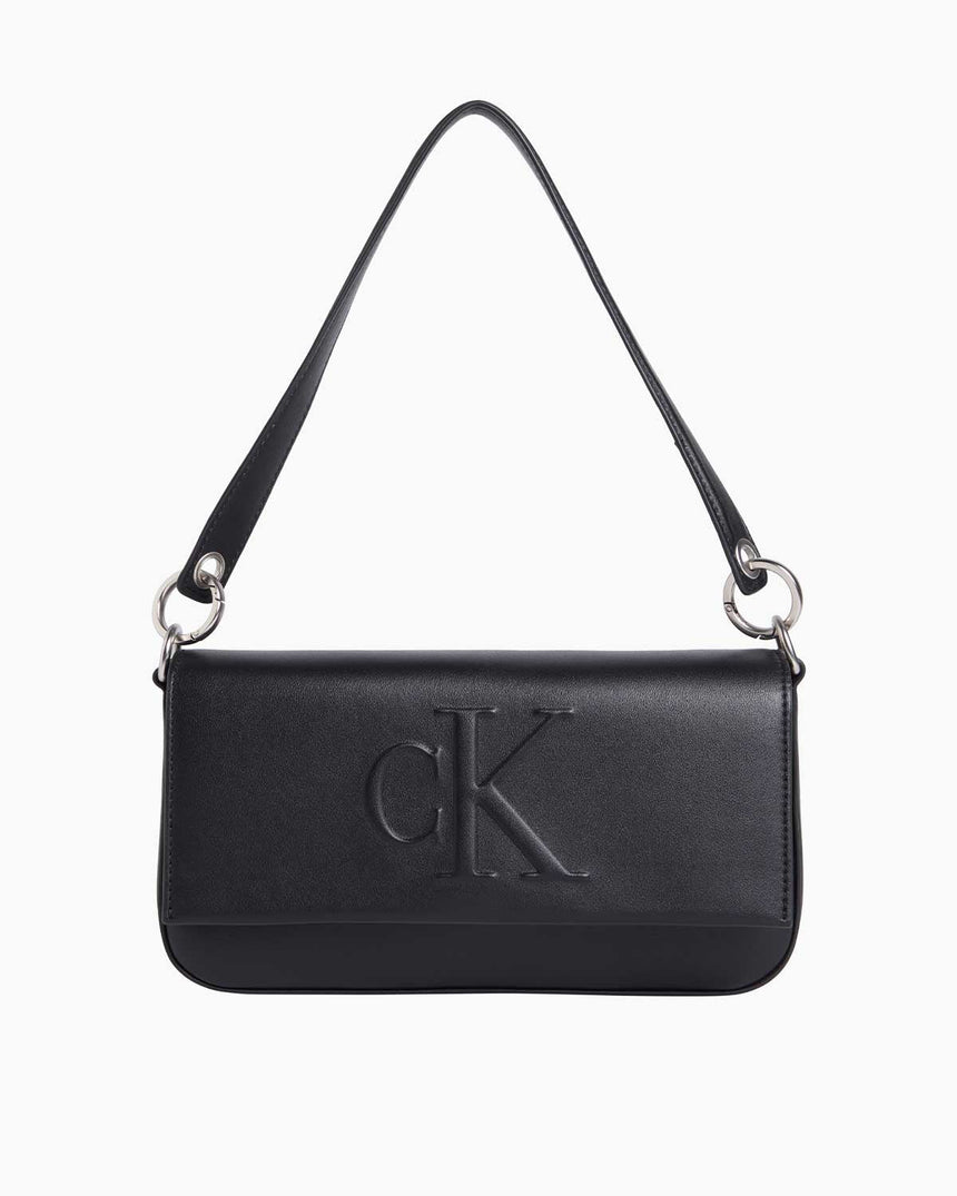 Calvin Klein Sculpted Flap Shoulder Bag Omuz Çantası Black