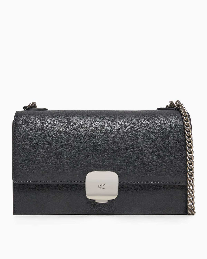 Calvin Klein Forged Lock Small Flap Kadın Çapraz Askılı Çanta Black